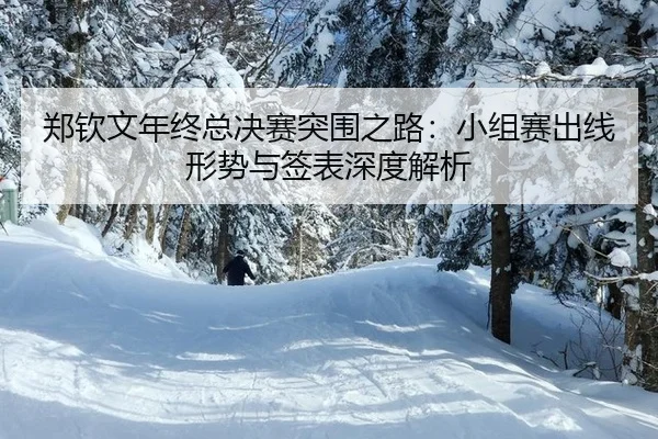 郑钦文年终总决赛突围之路：小组赛出线形势与签表深度解析